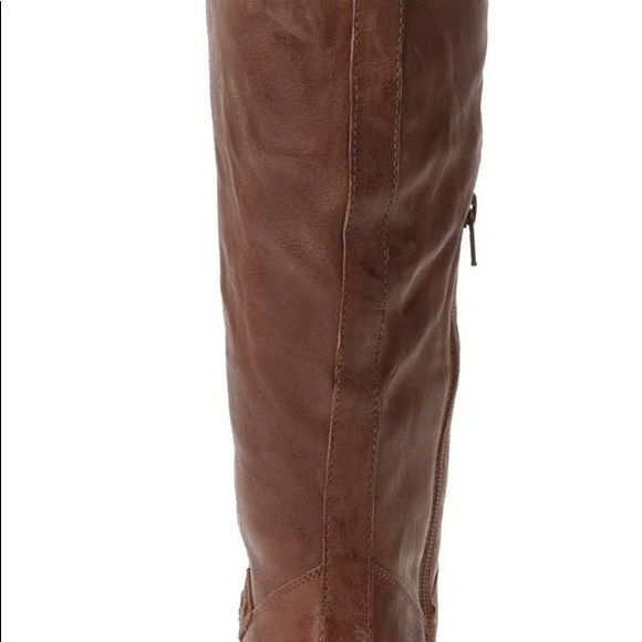 Michela waterproof leather cognac tall boot - Picture 3 of 11